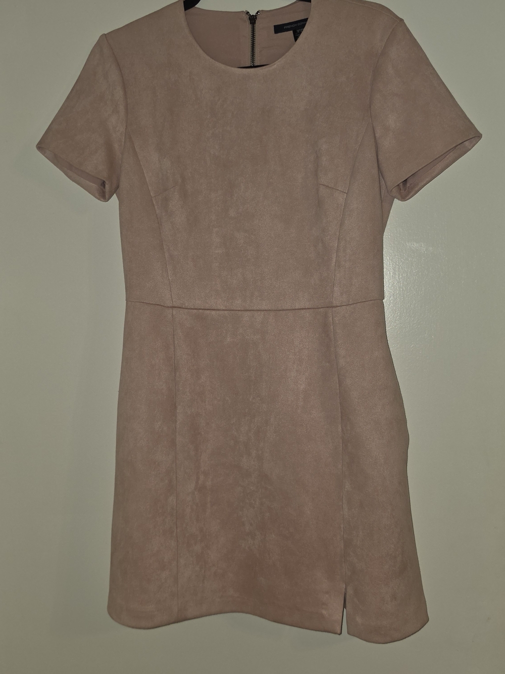 French Connection Dusty Rose Faux Suede Shift Dress